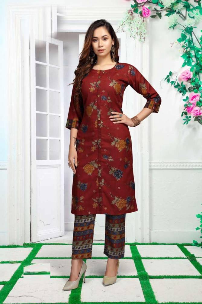 Beauty Queen Palak Casual Wear Printed Kurti With Bottom Collection